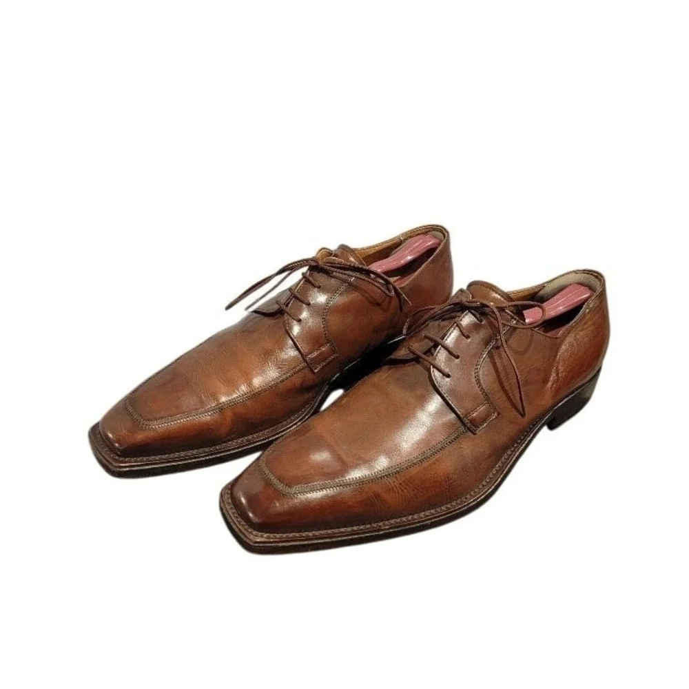 Botticelli Men's Dress Shoes Lace-Up Italian Made Brown‎ EU 45 / US 11